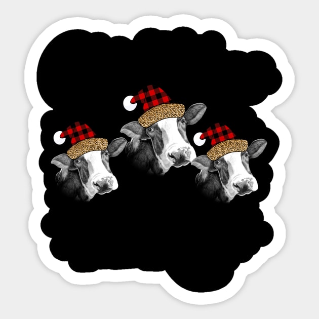 Christmas With My Herd Cow Funny Gift For Heifer Lover Sticker by EduardjoxgJoxgkozlov